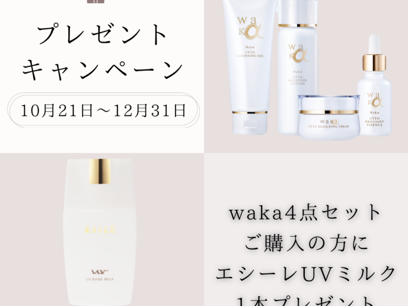 WAKA4点セットご購入でエシーレUVミルクプレゼント